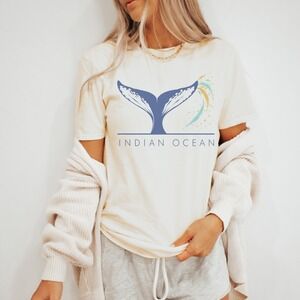 Whale Tail Wave Graphic Tee with Ocean Vibes